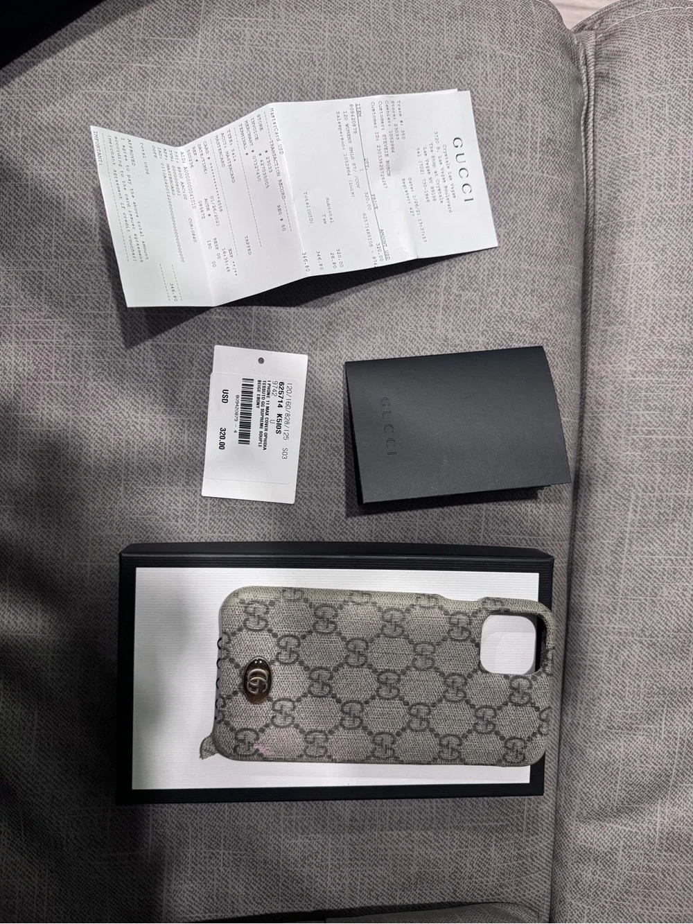 Gucci Ophidia GG Supreme iPhone 11 Pro Case 627114 Box Receipt $320